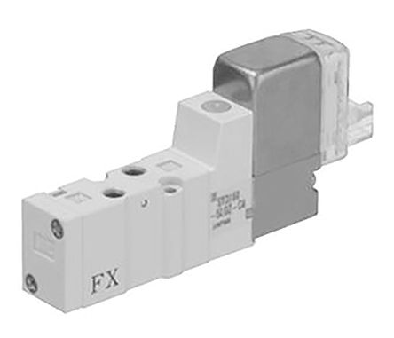 SMC SY Pneumatik-Magnetventil 24V Dc, Elektromagnet-betätigt