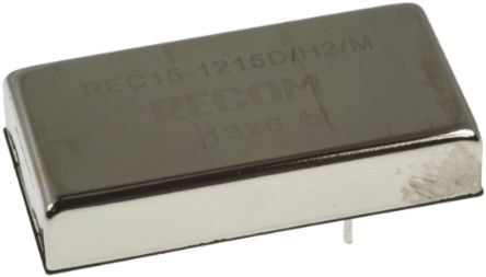 Recom REC15 DC/DC-Wandler 15W 48 V Dc IN, 12V Dc OUT / 1.25A 2kV Dc Isoliert