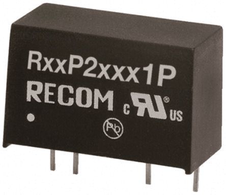 Recom R12P DC/DC-Wandler 2W 12 V Dc IN, ±12V Dc OUT / ±85mA 6.4kV Dc Isoliert