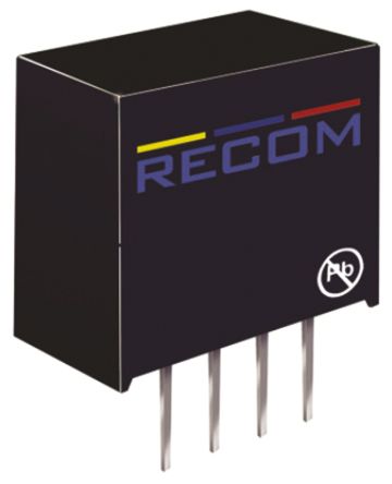 Recom Through Hole Isolated DC-DC Converter, I/O isolation 1000V dc, Vout 12V dc