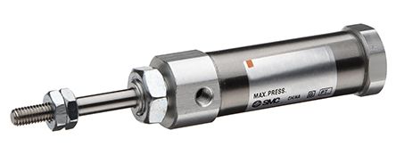 SMC Ncj2 Pneumatikzylinder Doppeltwirkend, Bohrung Ø 9.53mm / Hub 25.4mm, Bis 0,7 MPa