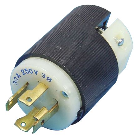 Hubbell USA Mains Plug NEMA L15-30P, 30A, Cable Mount, 250 V ac