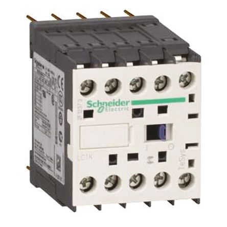 Schneider Electric LC1K Series Contactor, 220 V Ac Coil, 3-Pole, 6 A, 3 KW, 3NO, 690 V Ac