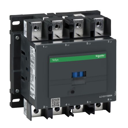 Schneider Electric Contactor TeSys D LC1D De 4 Polos, 4 NA, 115 A, Bobina 240 V Ac