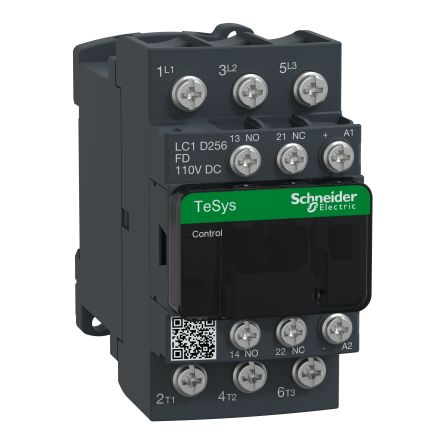 Schneider Electric TeSys D LC1D Leistungsschütz / 110 V Dc Spule, 3 -polig 3 Schließer, 300 V Dc, 690 V Ac / 40 A