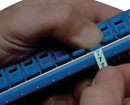 Panduit Cable Marker, White, Pre-printed "0 → 9