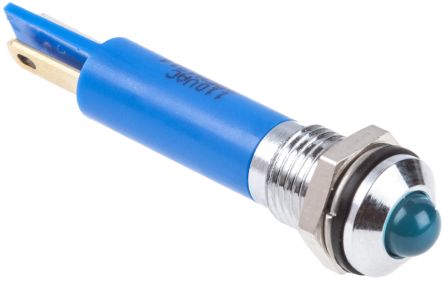 RS PRO LED Schalttafel-Anzeigelampe Blau 110V Ac, Montage-Ø 8mm