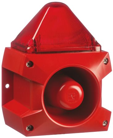 Pfannenberg 声光报警器, 24 V 直流, 红色灯罩, 1m 外分贝100dB