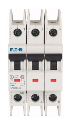 Eaton Moeller MCB Leitungsschutzschalter Typ C, 3-polig 16A 240 → 415V, Abschaltvermögen 10 KA XEffect
