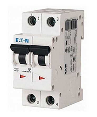 Eaton Moeller MCB Leitungsschutzschalter Typ C, 2-polig 20A 240 → 415V, Abschaltvermögen 10 KA XEffect