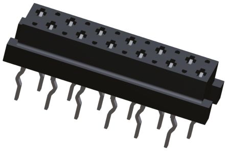 TE Connectivity Micro-MaTch Leiterplattenbuchse Gerade 12-polig / 2-reihig, Raster 1.27mm