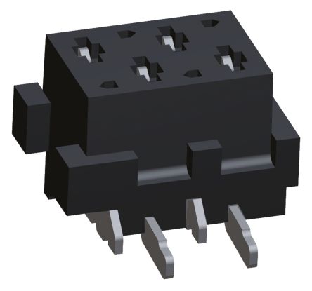 TE Connectivity Micro-MaTch Leiterplattenbuchse Abgewinkelt 4-polig / 2-reihig, Raster 1.27mm