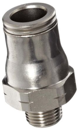 Legris LF3600 Series Straight Threaded Adaptor, R 1/4 Male To Push In 12 Mm, Threaded-to-Tube Connection Style