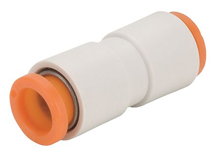 SMC KQ2 Series Straight Tube-to-Tube Adaptor, Push In 6 Mm To Push In 6 Mm, Tube-to-Tube Connection Style