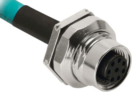 Turck Cable Ethernet Cat5e De Color Azul, Long. 500mm, Funda De Elastómero Termoplástico (TPE)