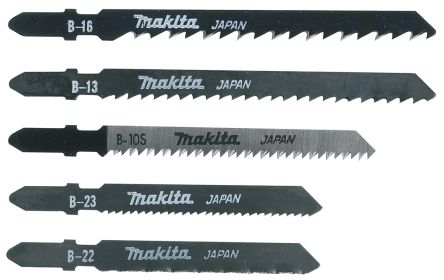 Makita 曲线锯条 5件装, 应用: 铝、塑料、钢、木材