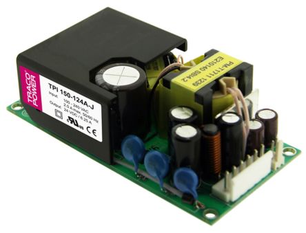 TRACOPOWER Switching Power Supply, TPI 150-112A-J, 12V Dc, 8.33A, 150W, 1 Output, 120 → 370 V Dc, 85 →