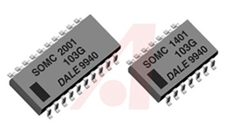 Vishay, SOMC 4.7kΩ ±2% Bussed Resistor Network, 15 Resistors, 1.2W Total, DIP, Solder