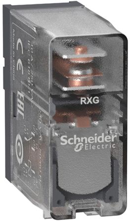 Schneider Electric Harmony Relay RXG Monostabiles Relais, Steckrelais 1-poliger Wechsler 10A 24V Dc Spule / 530mW