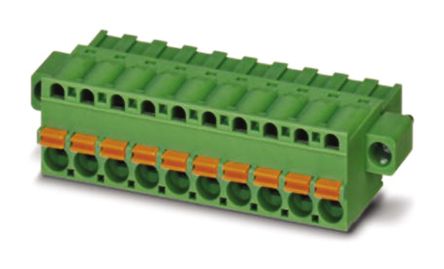 Phoenix Contact 5.08mm Pitch 9 Way Pluggable Terminal Block, Plug, Spring Cage Termination