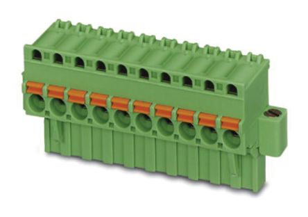 Phoenix Contact 5mm Pitch 6 Way Pluggable Terminal Block, Plug, Spring Cage Termination