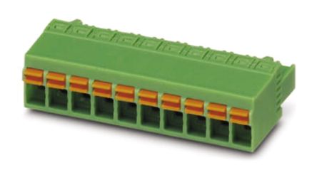 Phoenix Contact 5.08mm Pitch 3 Way Pluggable Terminal Block, Plug, Spring Cage Termination
