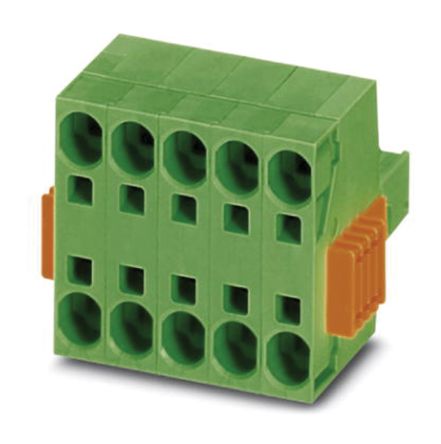 Phoenix Contact 7.62mm Pitch 12 Way Pluggable Terminal Block, Plug, Spring Cage Termination