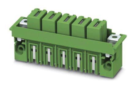 Phoenix Contact 15.0mm Pitch 6 Way Pluggable Terminal Block, Feed Through Inverted Header, Panel Mount, Through Hole,