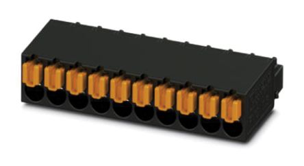 Phoenix Contact FMC 0.5/13-ST-2.54 C1 Series PCB Terminal Block, 13-Contact, 2.54mm Pitch, Spring Cage Termination