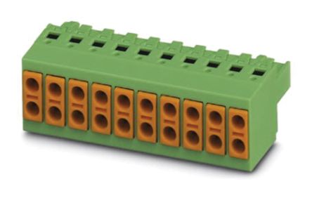 Phoenix Contact 5mm Pitch 7 Way Pluggable Terminal Block, Plug, Spring Cage Termination