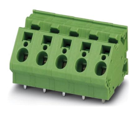 Phoenix Contact ZFKDSA 4-10- 4 Series PCB Terminal Block, 4-Contact, 10mm Pitch, Through Hole Mount, Spring Cage