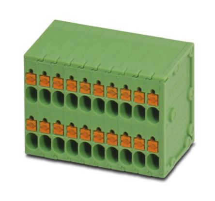 Phoenix Contact SPTD 1.5/11-H-3.5 Series PCB Terminal Block, 3.5mm Pitch, Through Hole Mount, Spring Cage Termination