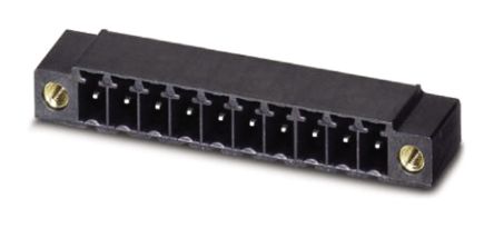 Phoenix Contact 3.81mm Pitch 10 Way Right Angle Pluggable Terminal Block, Header, Through Hole, Solder Termination