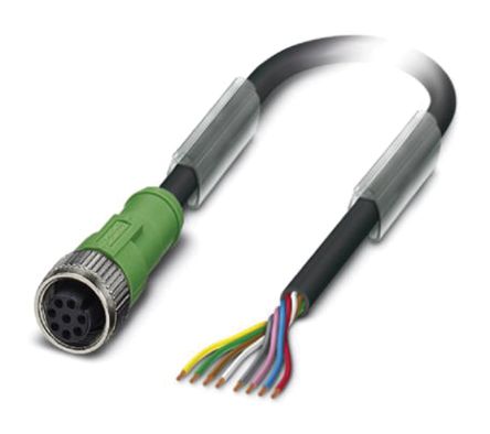 1522600 Phoenix Contact | Phoenix Contact M12 8-Pin 3m Female Cable ...