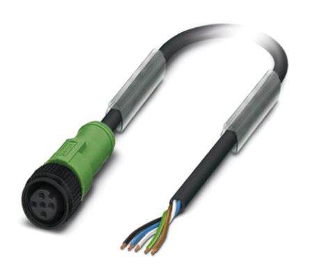 Phoenix Contact Female 5 Way M12 To Sensor Actuator Cable, 5m