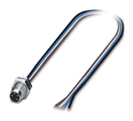 Phoenix Contact Male 4 Way M8 To Sensor Actuator Cable, 500mm