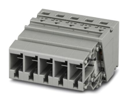 Phoenix Contact 8.2 Mm Pitch Pluggable Terminal Block, Receptacle, Push In Termination