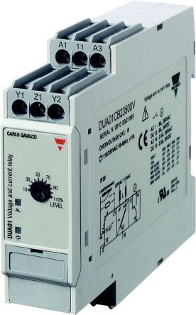 Carlo Gavazzi Voltage Monitoring Relay, 1 Phase, SPDT, 2 → 500V Ac/dc, DIN Rail