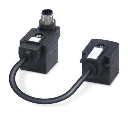 Phoenix Contact SAC Konfektioniertes Sensorkabel 4-adrig, DIN 43650 Form A X 2 Buchse Gerade / M12 Stecker Gerade,