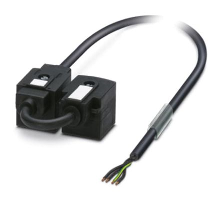 Phoenix Contact Straight Female 4 Way DIN 43650 Form A X 2 To Unterminated Sensor Actuator Cable, 10m