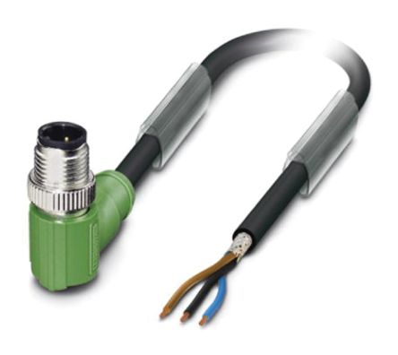 Phoenix Contact Male 3 Way M12 To Sensor Actuator Cable, 1.5m