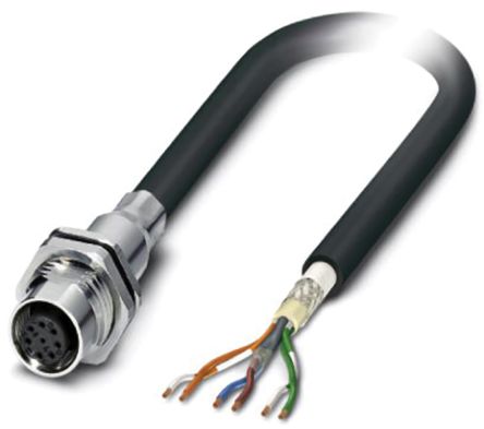 Phoenix Contact Cable De Conexión, Con. A M12 Macho, 6 Polos, Long. 1m, 30 V, 2 A, IP67