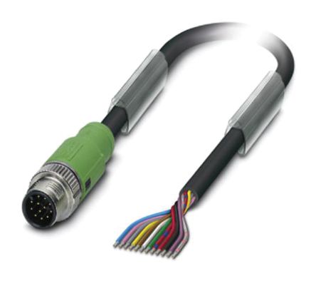 Phoenix Contact 传感器执行器电缆, SAC系列, 12芯, M12