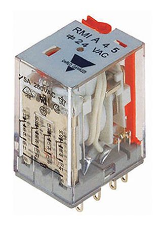 Carlo Gavazzi Plug In Power Relay, 230V Ac Coil, 5A Switching Current, 4PDT