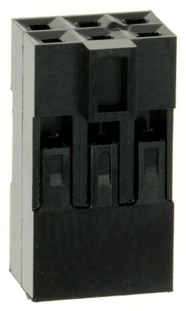 Amphenol ICC Mini-PV Steckverbindergehäuse Buchse 2.54mm, 6-polig / 2-reihig Gerade, Kabelmontage Für Mini-PV-Klemme