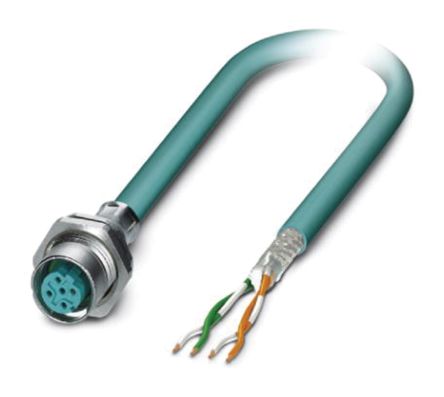 Phoenix Contact Câble Ethernet Catégorie 5, Bleu, 1m PUR Avec Connecteur