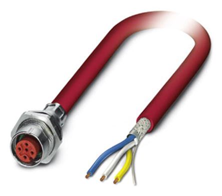 Phoenix Contact Cable De Conexión, Con. A M12, 4 Polos, Con. B M12, 4 Polos, Long. 500mm, 250 V, 4 A, IP67