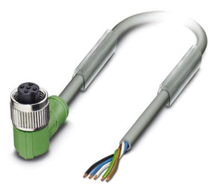 Phoenix Contact Female 5 Way M12 To 5 Way Unterminated Sensor Actuator Cable, 1.5m