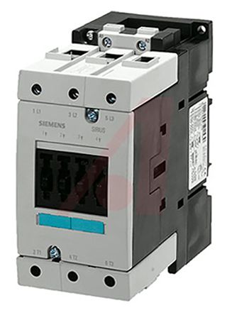 Siemens Contattore, Serie 3RT, 3 Poli, 3NO (principale), 65 A, 30 KW, Bobina 24 V C.a.