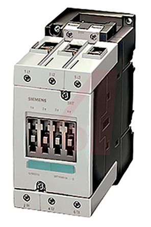 Siemens Contattore, Serie 3RT1, 3 Poli, 3 NO, 65 A, 30 KW (AC3), Bobina 110 V C.a.